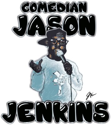 Jason Jenkins Cartoon Black Signature (For Light Color Shirts)