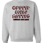 #PettyLivesMatter Crew Sweatshirt Wht/Red Trim